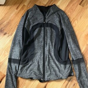Lululemon Soulcycle Gray & Black Active Zip Jacket